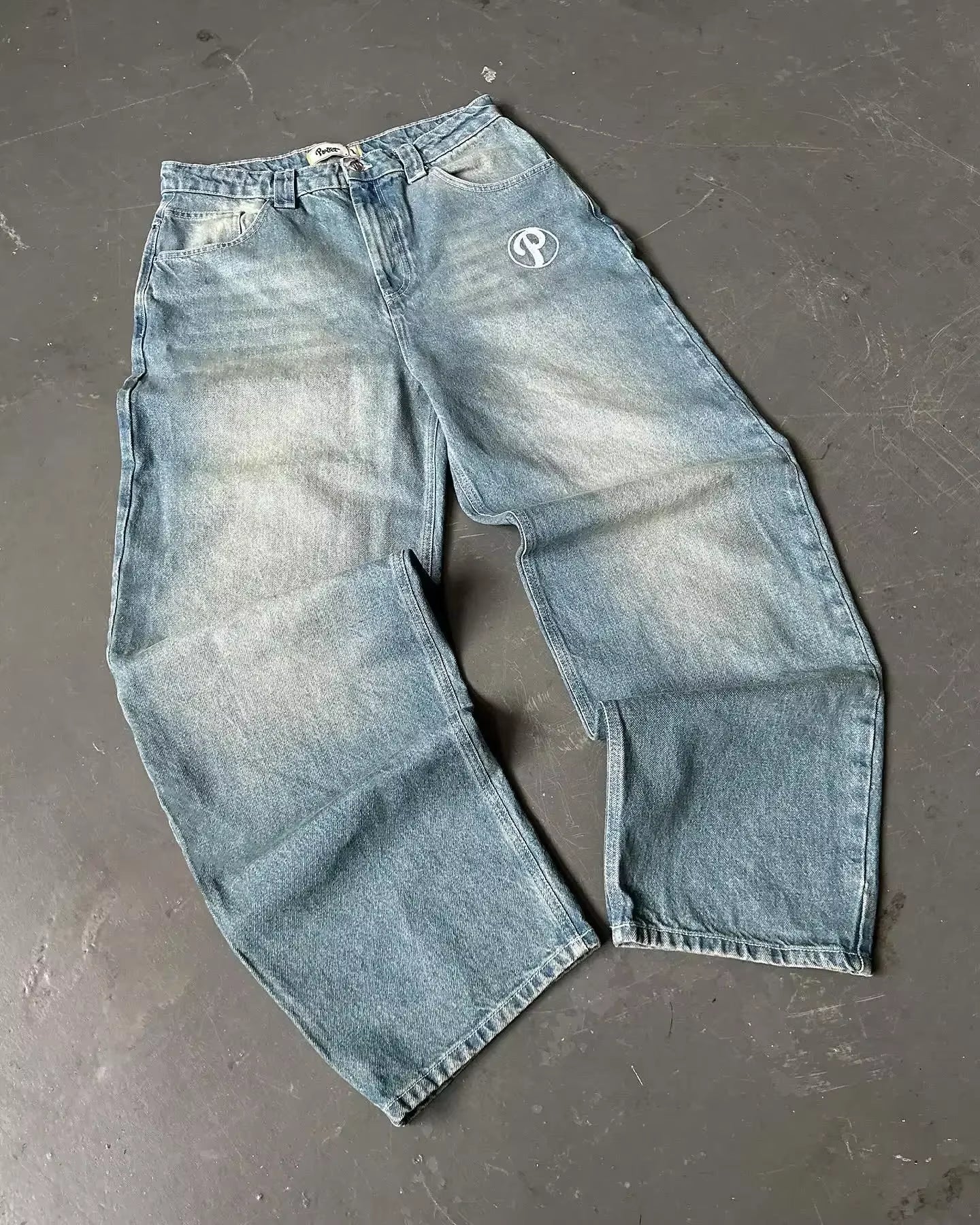 Y2K Jeans New Harajuku Hip Hop Retro Skull Graphic Embroidered Baggy Jeans Denim Pants Men Women Goth High Waist Wide Trousers