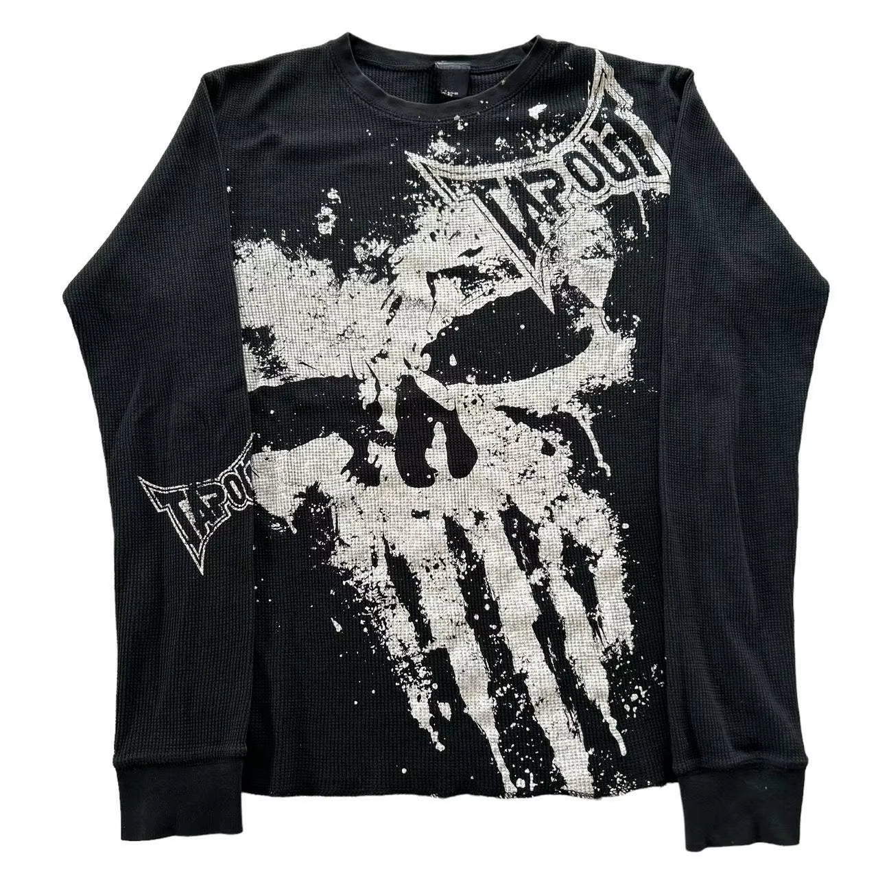 Y2K Classic Long Sleeves T Shirt Men Women Harajuku Retro Skull Graphic Print Oversized Tops Autumn T Shirt Goth Clothing