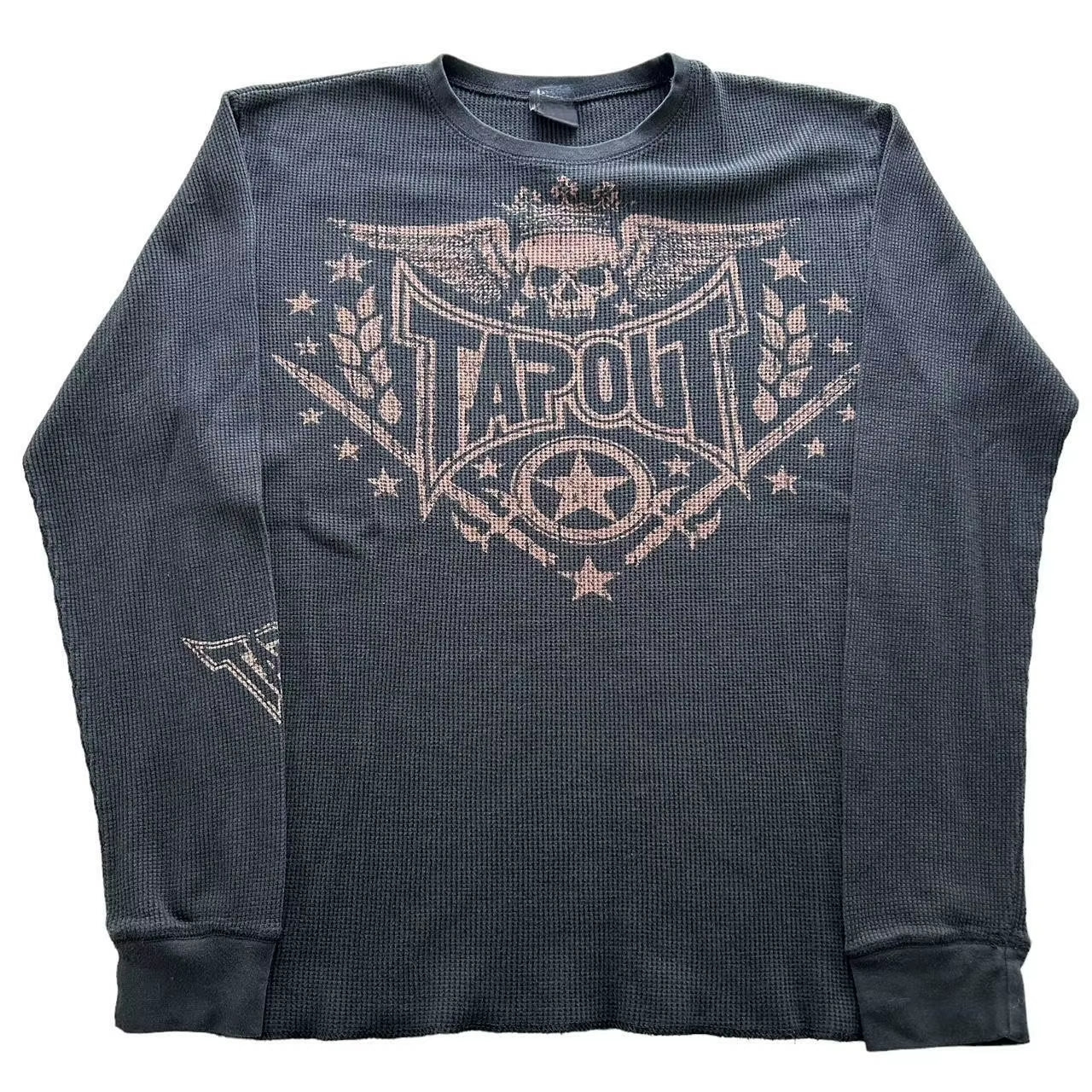 Y2K Classic Long Sleeves T Shirt Men Women Harajuku Retro Skull Graphic Print Oversized Tops Autumn T Shirt Goth Clothing
