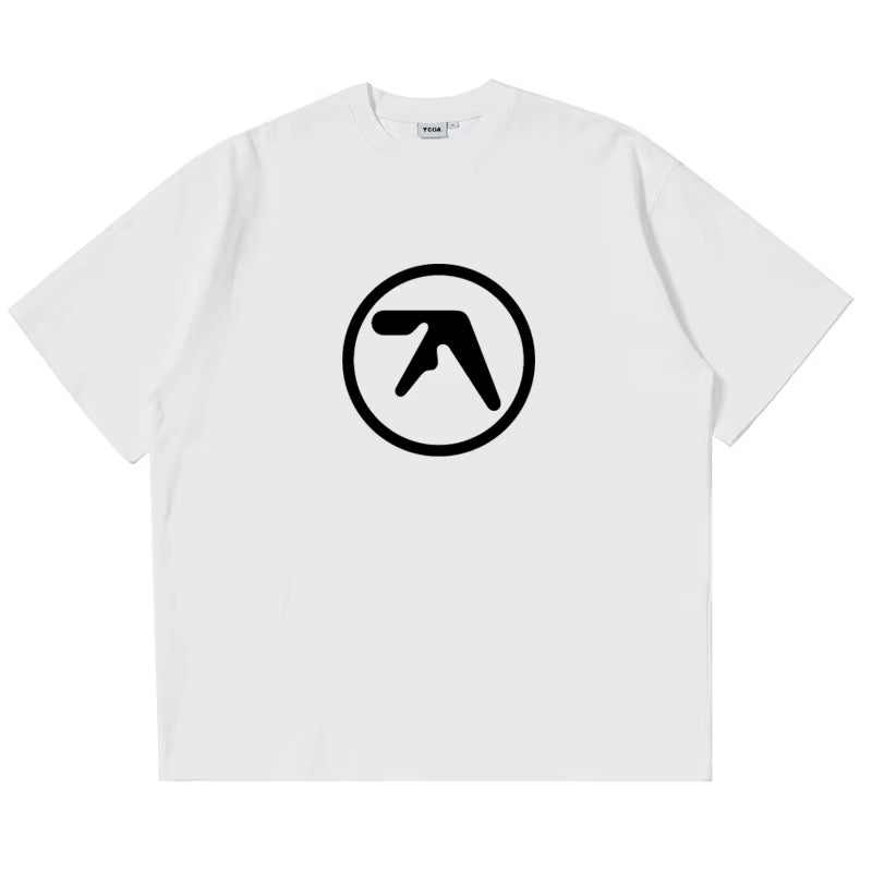 Men Tshirt Cotton Aphex Twin Y2K Streetwear Graphic Korean Fashion Print Harajuku Vintage Tops Tees Oversized Aesthetic Clothes