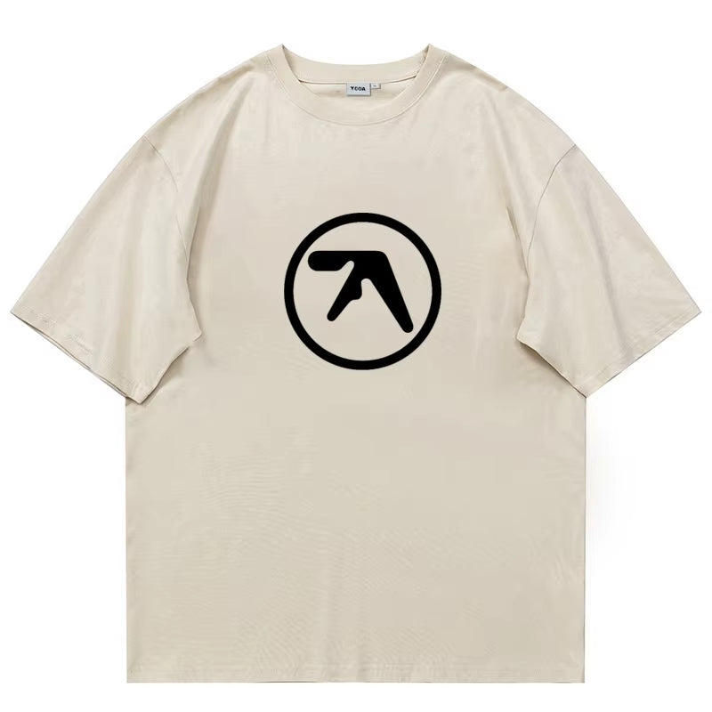 Men Tshirt Cotton Aphex Twin Y2K Streetwear Graphic Korean Fashion Print Harajuku Vintage Tops Tees Oversized Aesthetic Clothes