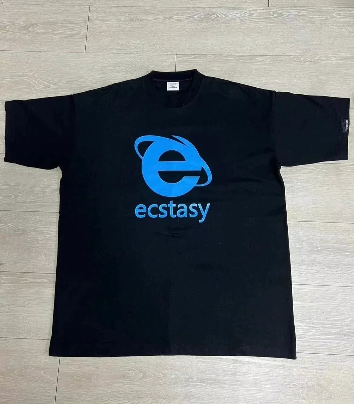 Streetwear Ecstasy New T Shirt Y2K Men'S Harajuku White T-Shirt Letter Pattern Printing Oversize Loose Short-Sleeved Gothic Top